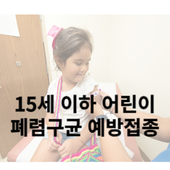 15세 이하 어린이 폐렴구균 예방접종