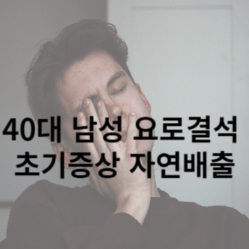 40대 남성 요로결석 초기증상 자연배출