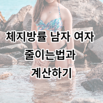 체지방률 남자 여자 줄이는법과 계산하기