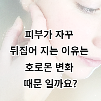 피부가 자꾸 뒤집어 지는 이유는 호로몬 변화 때문 일까요?