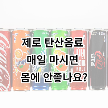 제로 탄산음료 매일 마시면 몸에 안좋나요?