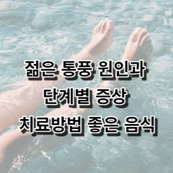 젊은 통풍 원인과 단계별 증상 치료방법 좋은 음식