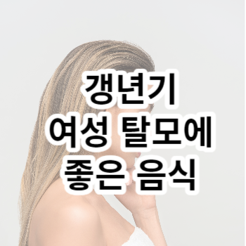 갱년기 여성 탈모에 좋은 음식 