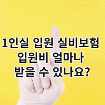 1인실 입원 실비보험 입원비 얼마나 받을 수 있나요?