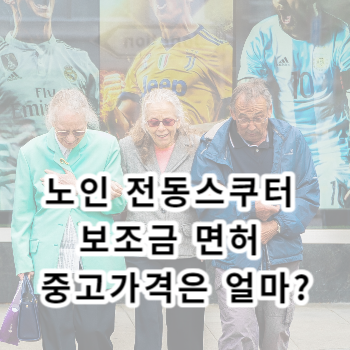 노인 전동스쿠터 보조금 면허 중고가격은 얼마?