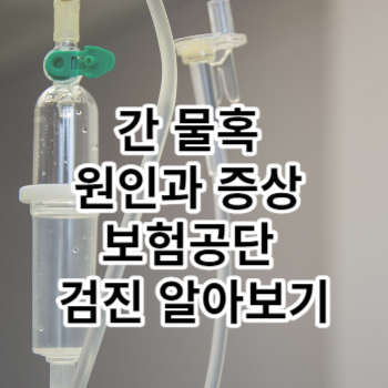 간 물혹 원인과 증상 보험공단 검진 알아보기