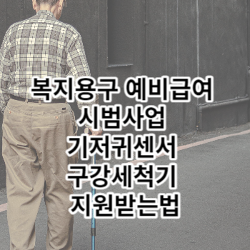 복지용구 예비급여 시범사업 기저귀센서 구강세척기 지원받는법