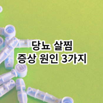 당뇨 살찜 증상 원인 3가지 