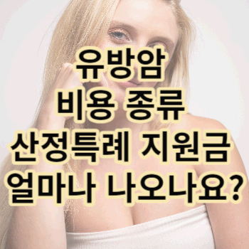 유방암 비용 종류 산정특례 지원금 얼마나 나오나요?