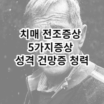 치매 전조증상 5가지증상 성격 건망증 청력