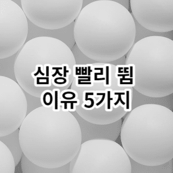 심장 빨리 뜀 이유 5가지