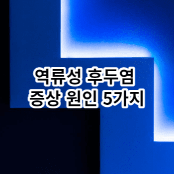 역류성 후두염 증상 원인 5가지