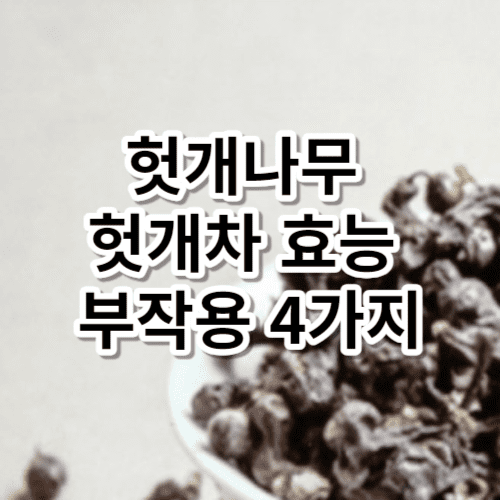 헛개나무 헛개차 효능 부작용 4가지