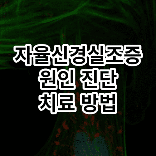 자율신경실조증 원인 진단 치료 방법