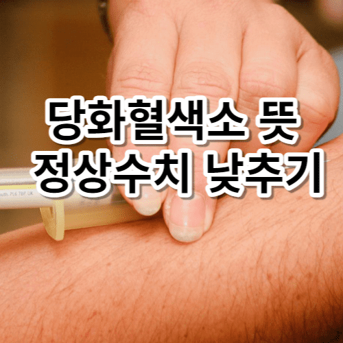 당화혈색소 뜻 정상수치 낮추기