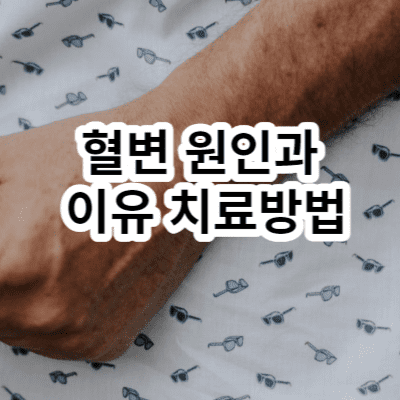 혈변 원인과 이유 치료방법