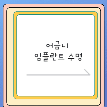 어금니 임플란트 수명