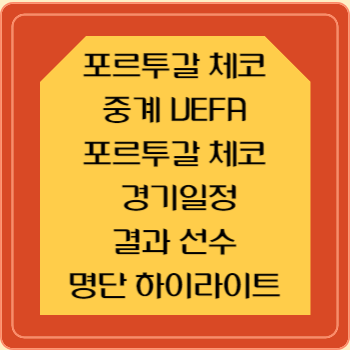 포르투갈 체코 경기일정 결과 선수 명단 하이라이트 포르투갈 체코 중계 UEFA 유로 2024 F조 2024년 06월 19일