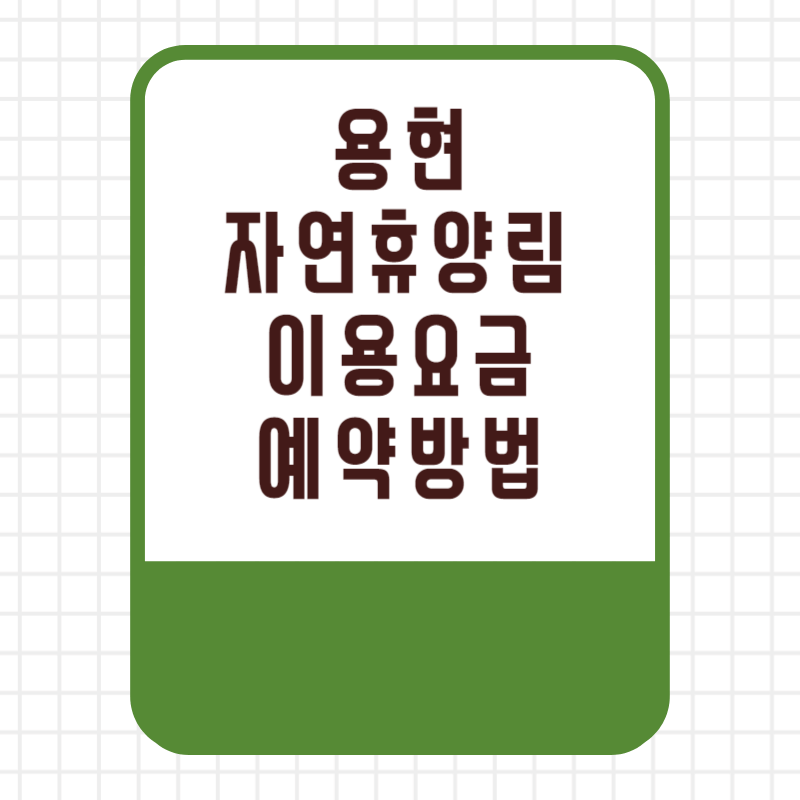 국립 용현 자연휴양림 이용요금 이용료 할인 선착순 추첨 우선제 예약 방법 사이트