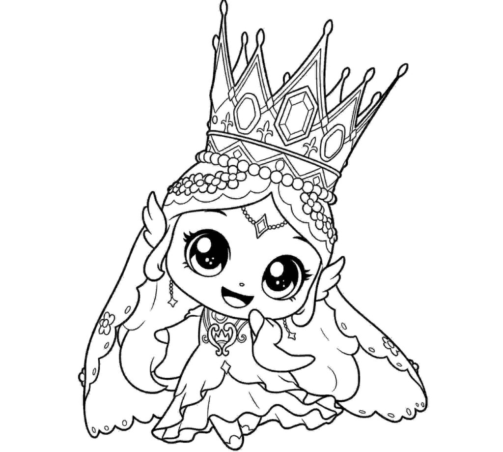 다이아나핑 색칠 도안 프린세스 티니핑